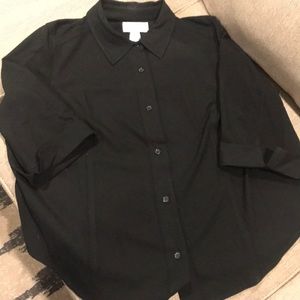 Liz Claiborne Black Stain Release Button Up